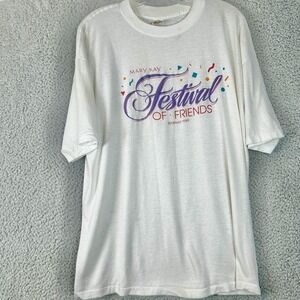 80s Mary Kay T Shirt XL Cosmetics Makeup Promo Cotton Vintage Top‎ Single Stitch